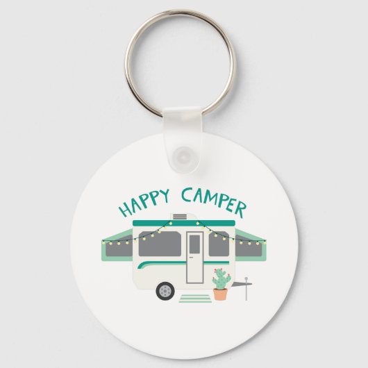 Happy Camper Sleutelhanger (Voorkant)
