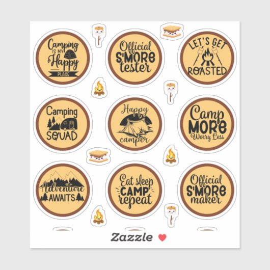 Happy Camper Smore Tester Sticker (Vel)