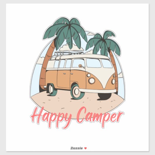 Happy camper sticker (Vel)