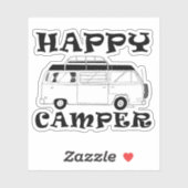 Happy Camper Sticker - Camping Van Decal (Vel)
