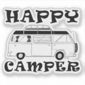 Happy Camper Sticker - Camping Van Decal (Voorkant)