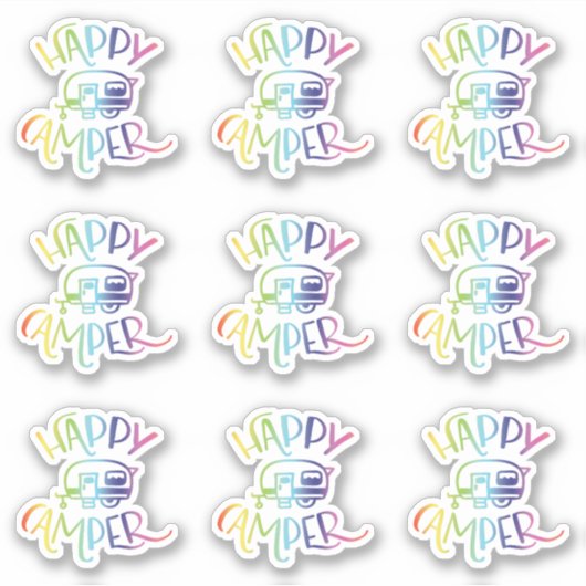 Happy Camper Sticker Pack (Voorkant)