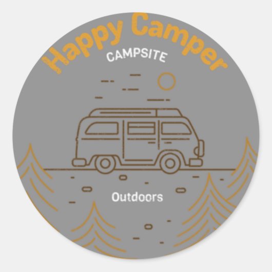 Happy Camper Stickers (Voorkant)