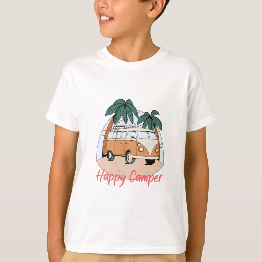 Happy camper t-shirt (Voorkant)