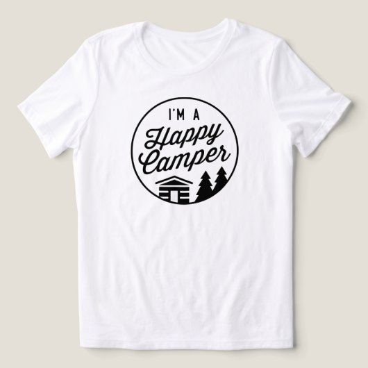 Happy Camper T-shirt - Damesmodel (Design voorkant)