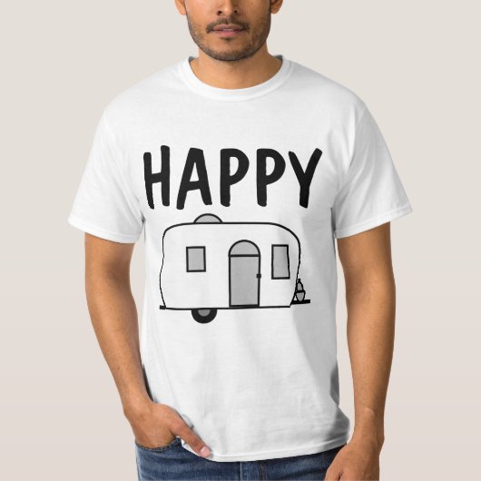 Happy Camper T-Shirts, CAMPING T-shirt (Voorkant)