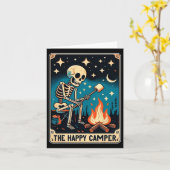 Happy Camper Tarot Kaart Skeleton Camper Funny Cam (Gele Bloem)