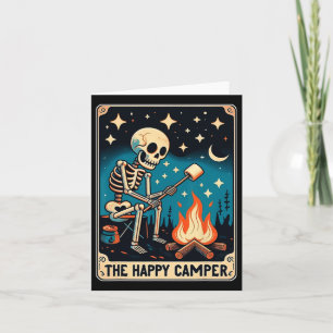 Happy Camper Tarot Kaart Skeleton Camper Funny Cam