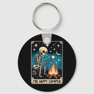 Happy Camper Tarot Kaart Skeleton Camper Funny Cam Sleutelhanger