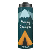 Happy Camper Tent and Mountains Thermosbeker (Voorkant)