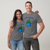Happy Camper, Tent, bewerk tekst, T-Shirt (Unisex)