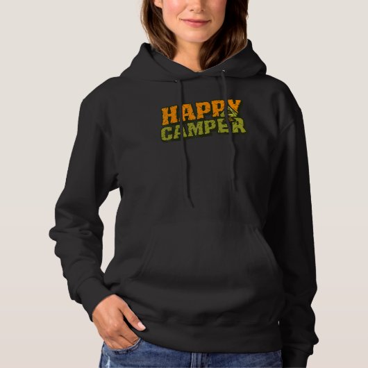 Happy Camper Tent Cool Camping Hoodie (Voorkant)
