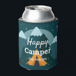 Happy Camper Tent en Mountains Blikjeskoeler<br><div class="desc">Voor kampeerreizen voor familieleden of voor gelukkige kampeerders. Persoonlijke koelbox.</div>