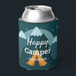 Happy Camper Tent en Mountains Blikjeskoeler<br><div class="desc">Voor kampeerreizen voor familieleden of voor gelukkige kampeerders. Persoonlijke koelbox.</div>