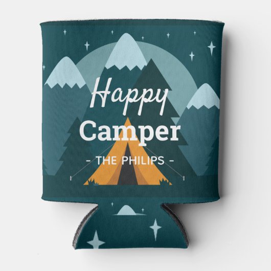 Happy Camper Tent en Mountains Blikjeskoeler (Voorkant)