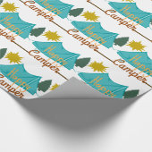 Happy Camper Tent Outdoor Cadeaupapier (Hoek)