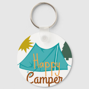 Happy Camper Tent Outdoor Sleutelhanger