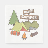 Happy Camper Tent Papier Servet (Voorkant)