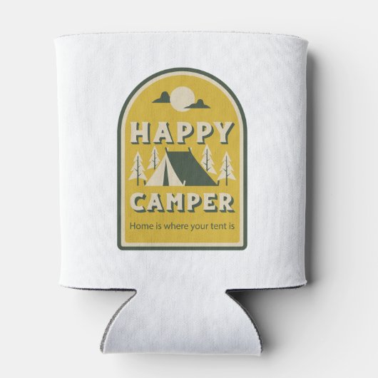 Happy Camper, thuis is waar je tent is Blikjeskoeler (Achterkant)