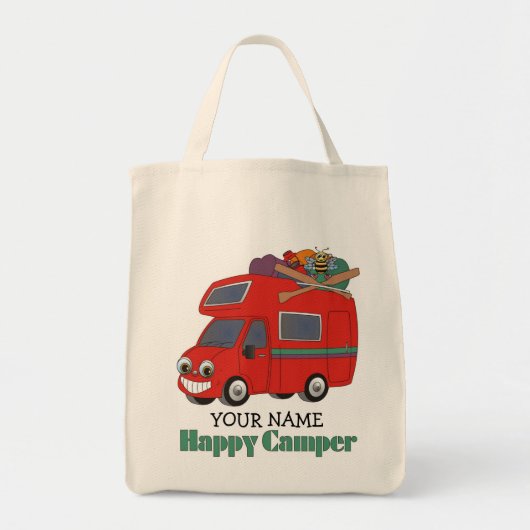 Happy Camper Tote Bag (Voorkant)