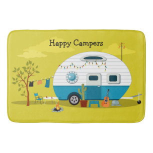 Happy Camper Trailer Badmat