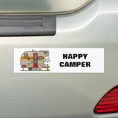 Happy Camper Trailer Bumpersticker (Op auto)