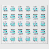 Happy Camper Trailer Camping Cadeaupapier (Vlak)