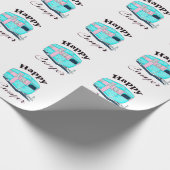 Happy Camper Trailer Camping Cadeaupapier (Hoek)