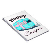 Happy Camper Trailer Camping Notitieboek (Rechterzijde)