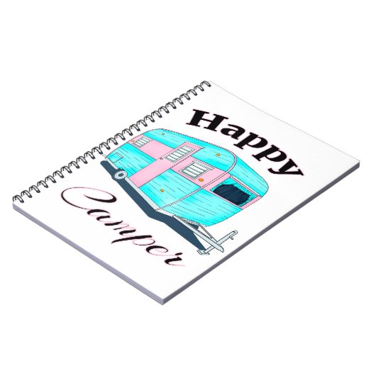 Happy Camper Trailer Camping Notitieboek (Linkerzijde)