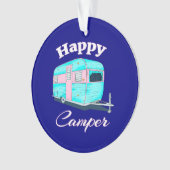 Happy Camper Trailer Camping Ornament (voorkant)