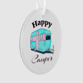 Happy Camper Trailer Camping Ornament (voorkant)
