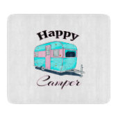 Happy Camper Trailer Camping Snijplank (Voorkant)