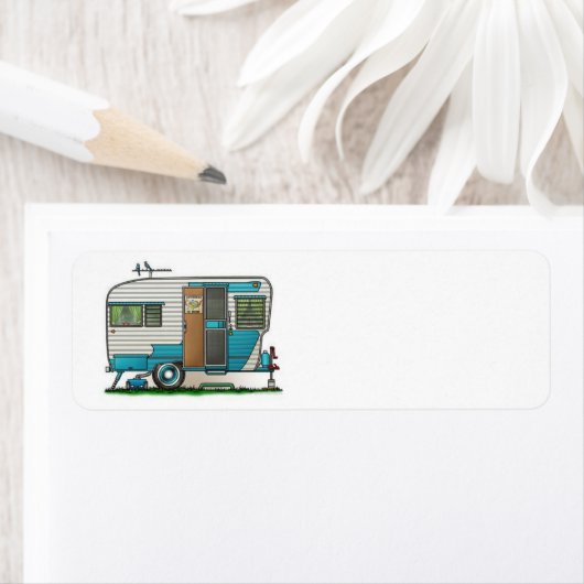 Happy Camper Trailer Etiket (Insitu)