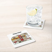 Happy Camper Trailer Kartonnen Onderzetters (Insitu)