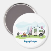 Happy Camper Trailer Magneet (Voorkant / Achterkant)