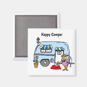 Happy Camper Trailer Magneet (Voorkant / Achterkant)