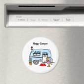 Happy Camper Trailer Magnet (Insitu (Vaatwasser))