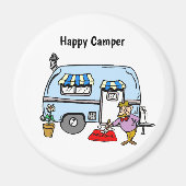 Happy Camper Trailer Magnet (Voorkant)