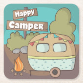 Happy Camper Trailer Onderzetter (Voorkant)