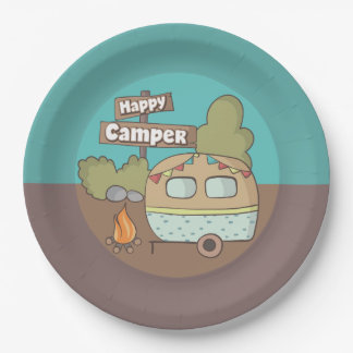 Happy Camper Trailer Paper Bord