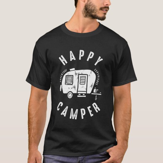 Happy Camper Trailer T-shirt (Voorkant)
