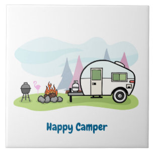 Happy Camper Trailer Tegeltje