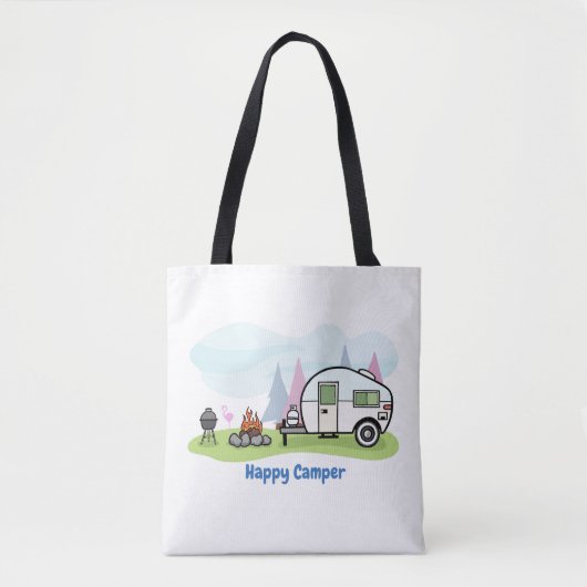 Happy Camper Trailer Tote Bag (Voorkant)