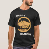 Happy Camper Travel Adventure Hike Wander Backpack T-shirt (Voorkant)