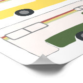 Happy Camper Truck Camping RV Rasta Art Poster (Hoek)