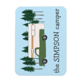 HAPPY CAMPER Truck Camping RVing Motorhome Trees Magneet (Verticaal)