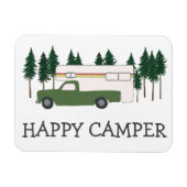 HAPPY CAMPER Truck Camping RVing Motorhome Trees Magneet (Horizontaal)