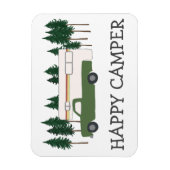 HAPPY CAMPER Truck Camping RVing Motorhome Trees Magneet (Verticaal)