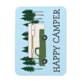 HAPPY CAMPER Truck Camping RVing Motorhome Trees Magneet (Verticaal)
